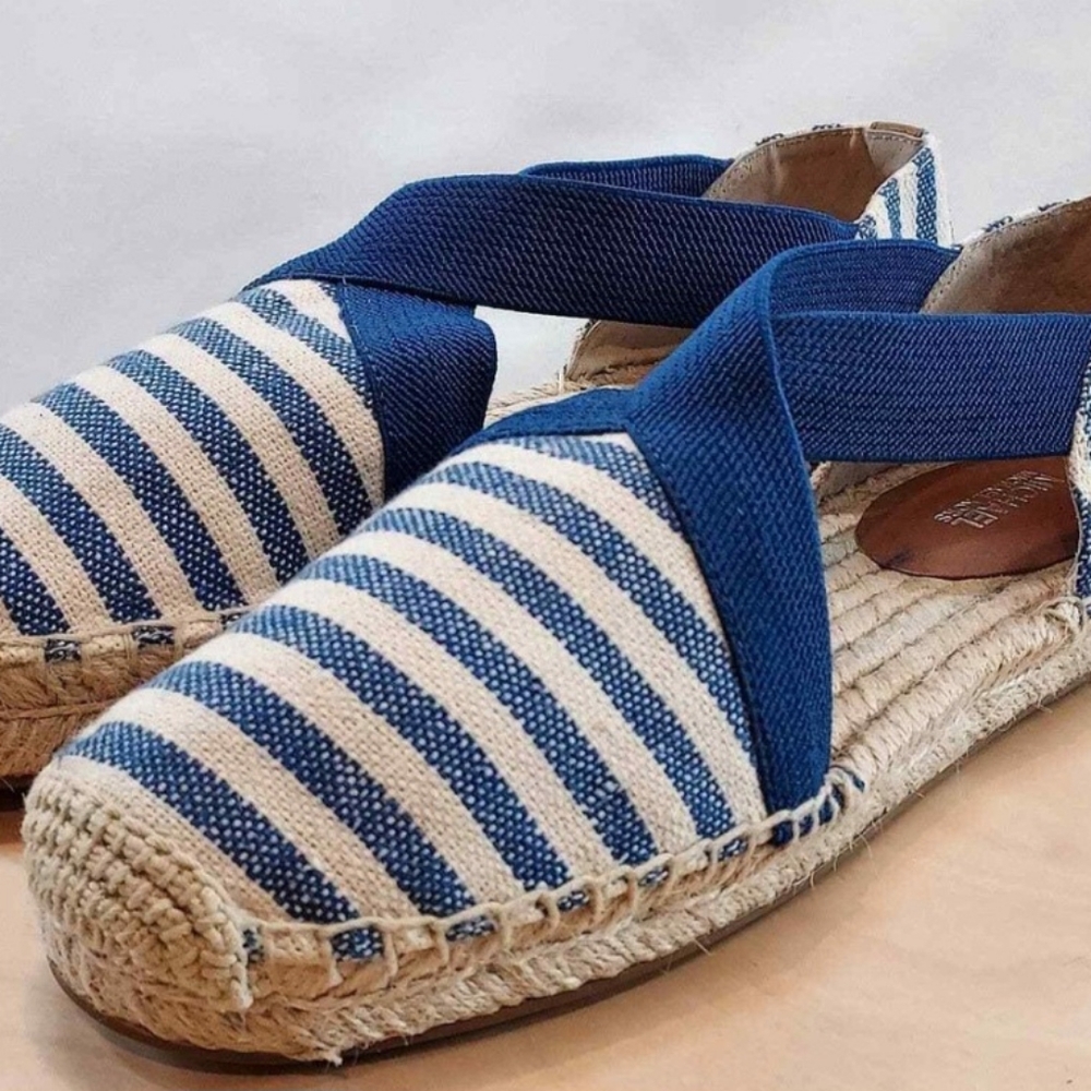 Michael Kors Blue and White Espadrilles